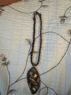 Beaded Brown Pendant Necklace - Versatile Women’s Jewelry